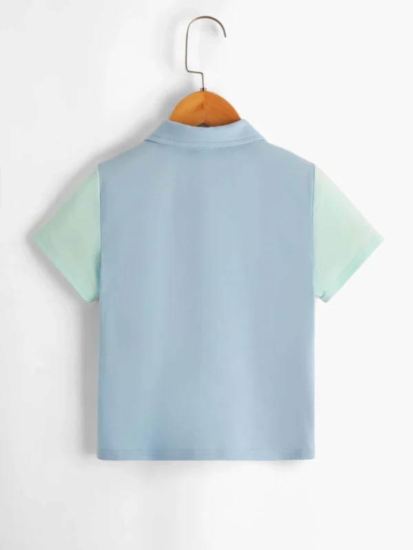 Camisa De Polo Young Boy Con Bloqueo De Color - Imagen 3