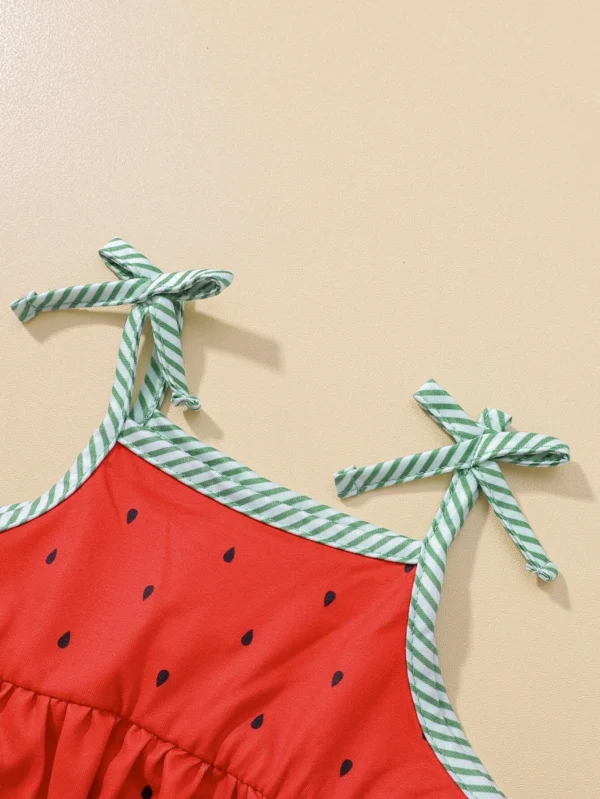Vestido Con Bodysuit Combinado Con Hombros Descubiertos Para Bebé Niña - Imagen 2