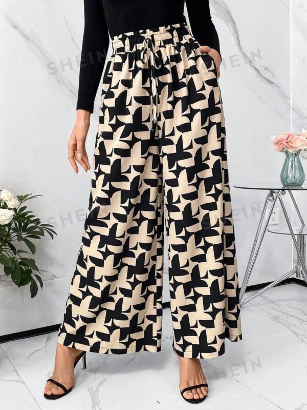 Pantalones Casuales Sueltos De Pierna Recta Con Estampado - Imagen 2