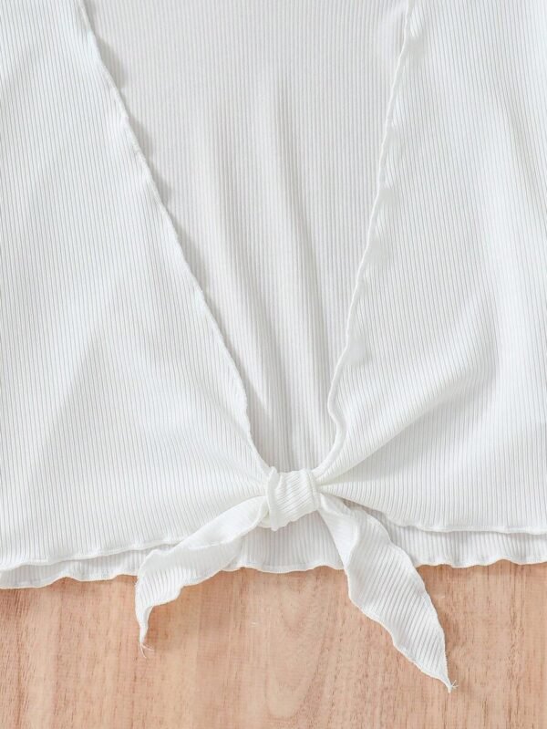 Vestido De Tirantes Con Estampado Floral Y Top Con Lazo Frontal - Imagen 3