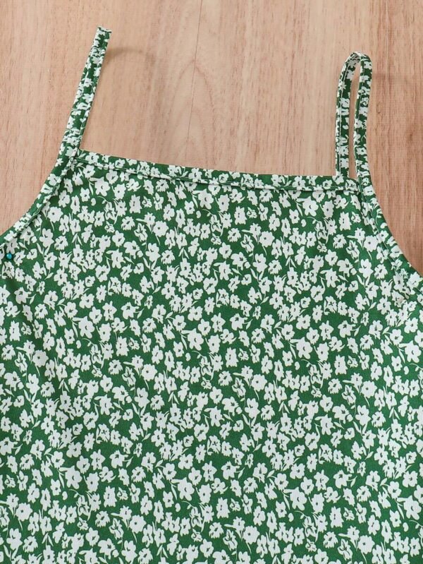 Vestido De Tirantes Con Estampado Floral Y Top Con Lazo Frontal - Imagen 2
