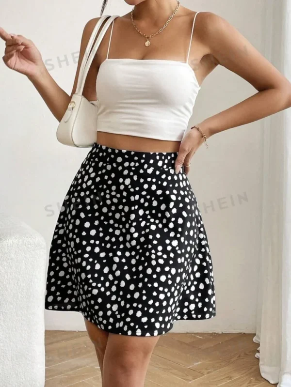Falda Casual Con Estampado De Dálmata - Imagen 3