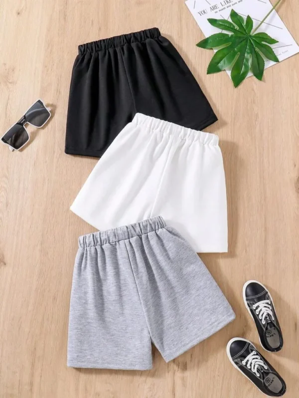 Pantalones Cortos Estampados Con Letras Para Niños - Imagen 2
