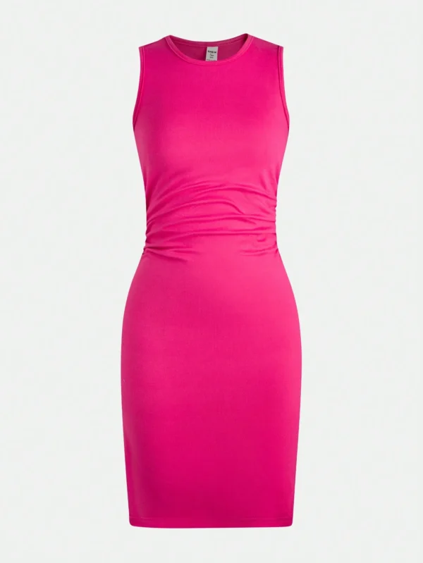 Vestido sin mangas de verano para adolescente con cuello redondo
