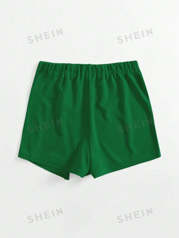 Skort con cintura elástica y abertura delantera - Imagen 3