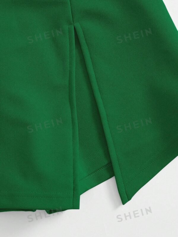 Skort con cintura elástica y abertura delantera - Imagen 2