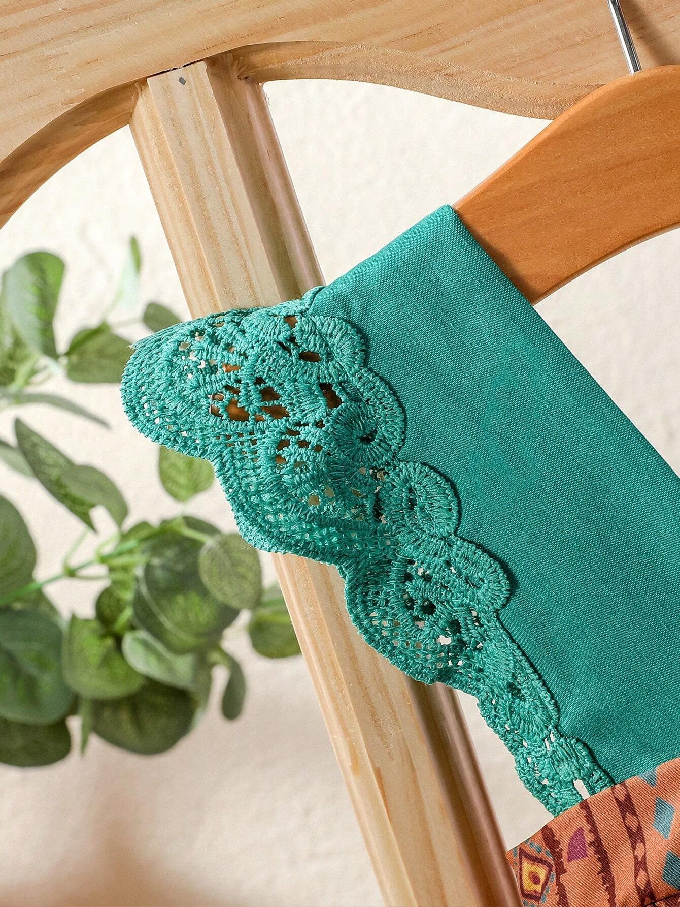 Enterizo casual para bebé niña con diseño geométrico impreso - Imagen 2