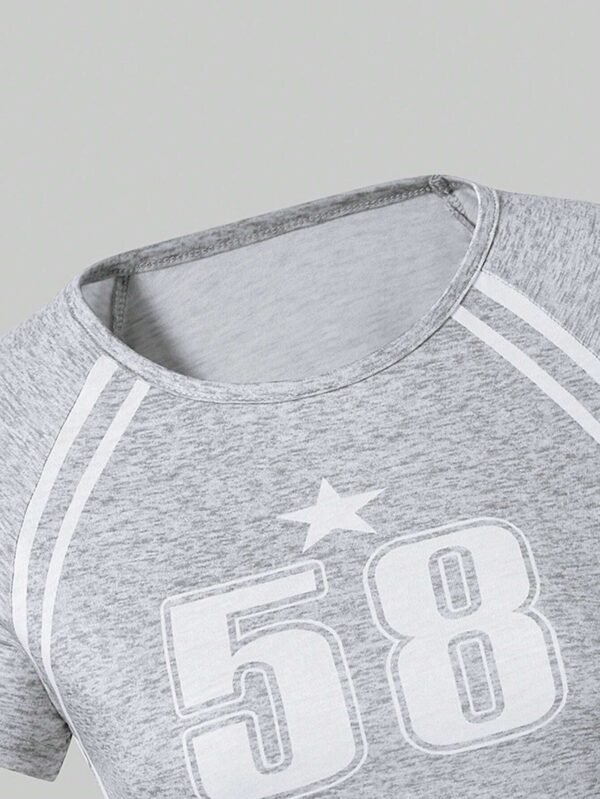 Camiseta casual de verano con cuello redondo y manga corta - Imagen 2