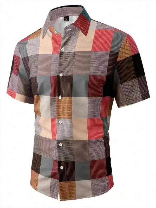 Camisa informal de verano para hombre con mangas cortas