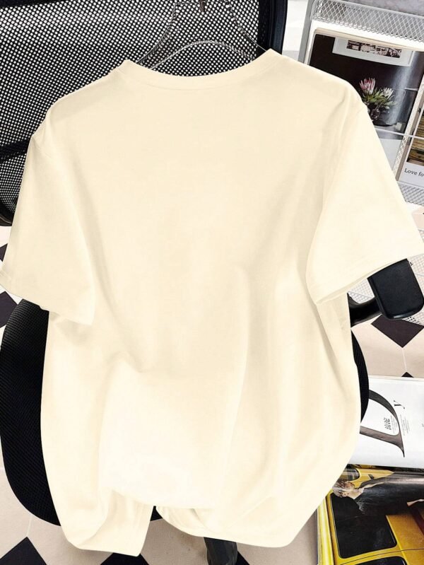 Camiseta de cuello redondo informal a juego para adolescentes - Imagen 2