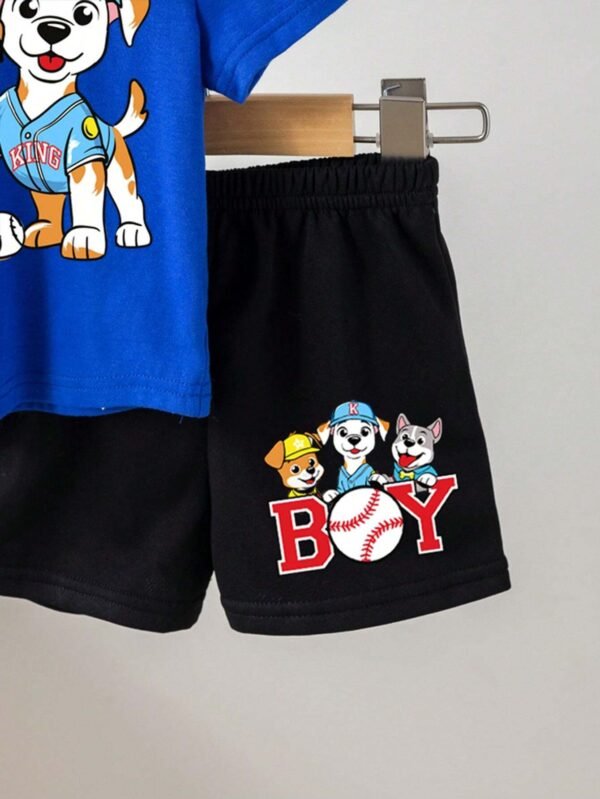 Conjunto de shorts y manga corta informal y sencillo - Imagen 2
