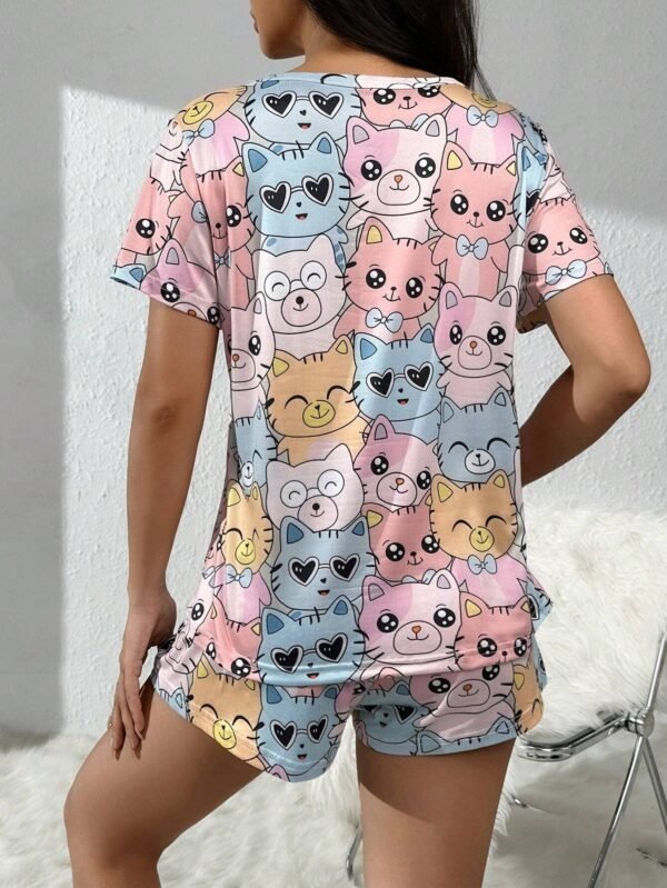 Conjunto de pijama con gráfico de dibujos animados - Imagen 3