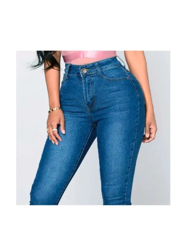 Pantalón Mezclilla Jeans Skinny Strech Tiro Alto Comfort - Imagen 3