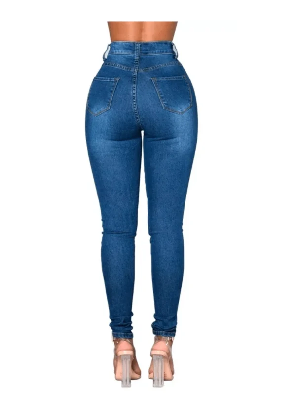 Pantalón Mezclilla Jeans Skinny Strech Tiro Alto Comfort - Imagen 2