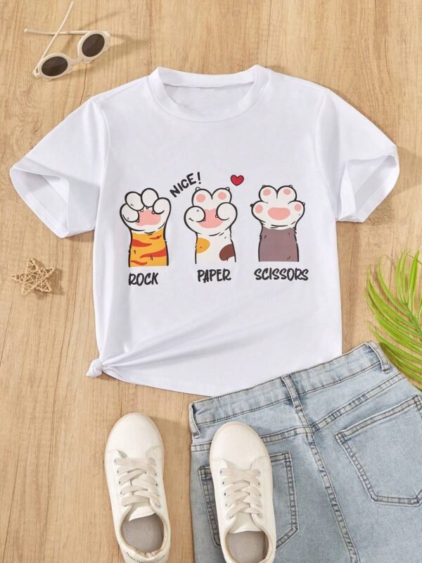 Camiseta De Adolescentes Con Estampado De Dibujos Animados