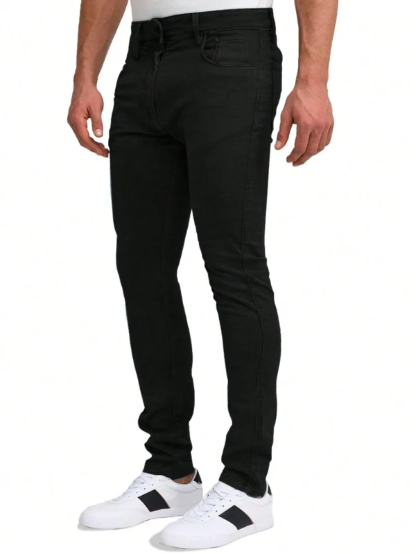 Pantalones Jeans Clásicos De Mezclilla Ajustados Elásticos