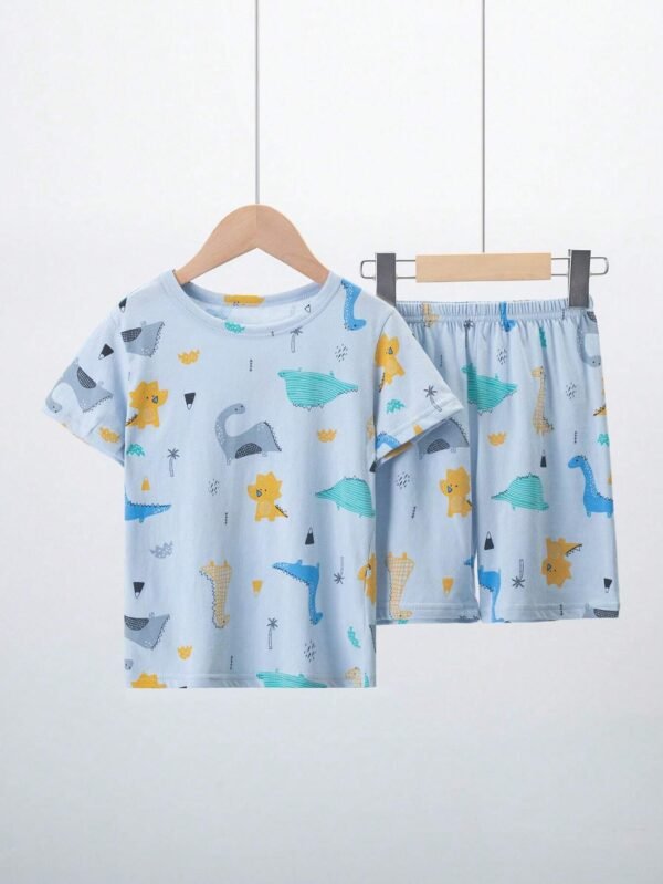 Conjunto de pijama de 2 piezas con manga corta y pantalones cortos