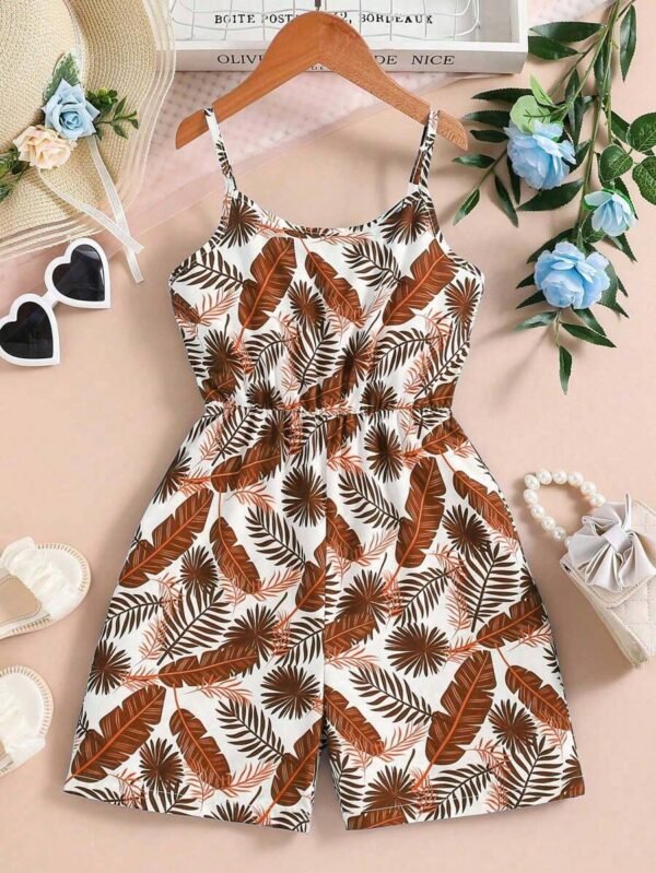 Mono con estampado total con tirantes