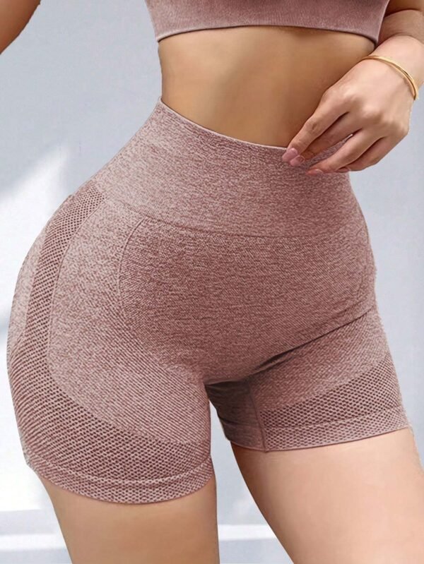 Pantalones cortos moldeadores de cintura alta sin costuras para gimnasio - Imagen 2
