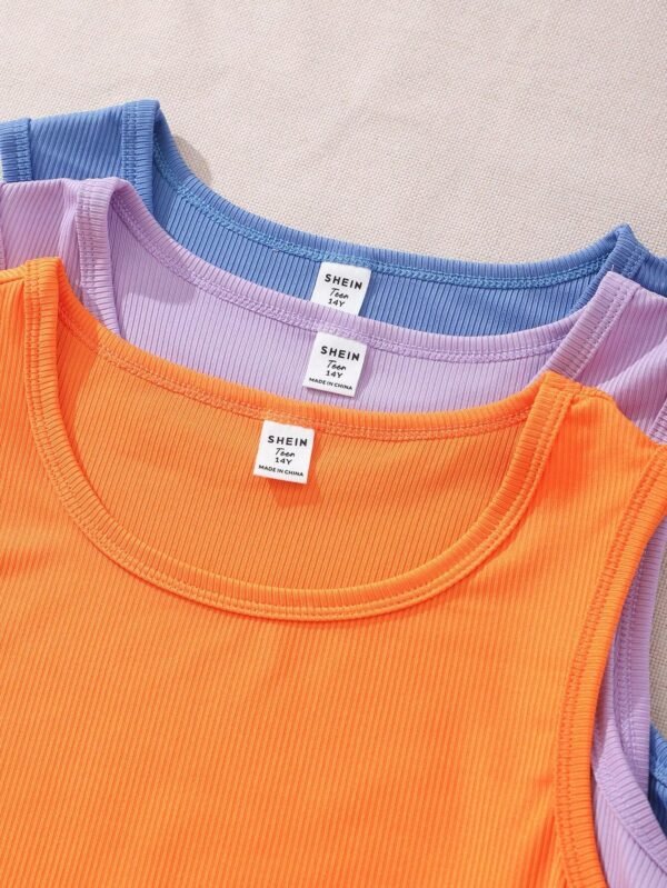 Tops de tirantes para adolescentes en unicolor - Imagen 2