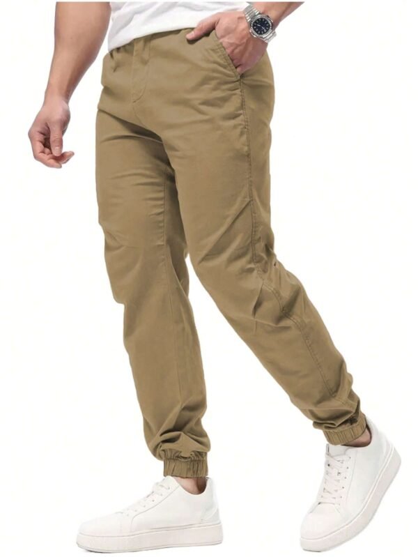Pantalones Jogger Con Cordón Y Bolsillos Inclinados Sueltos - Imagen 3