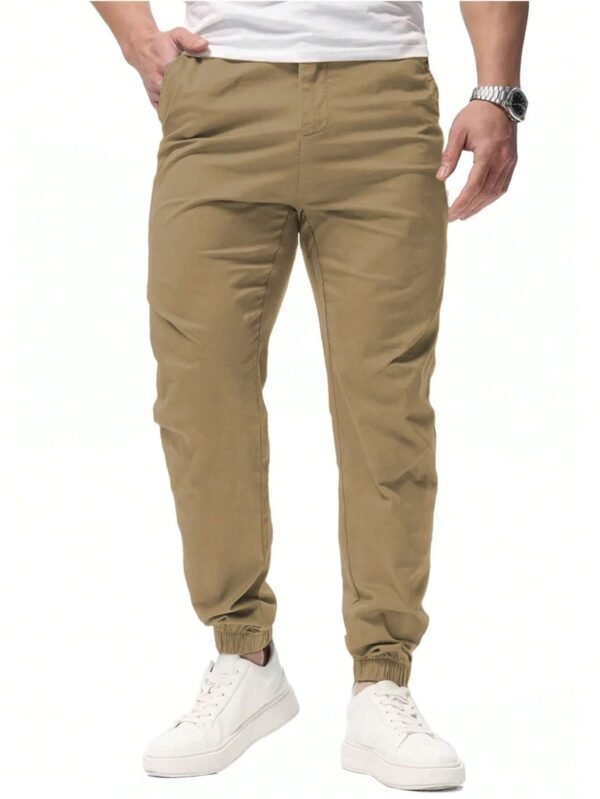 Pantalones Jogger Con Cordón Y Bolsillos Inclinados Sueltos