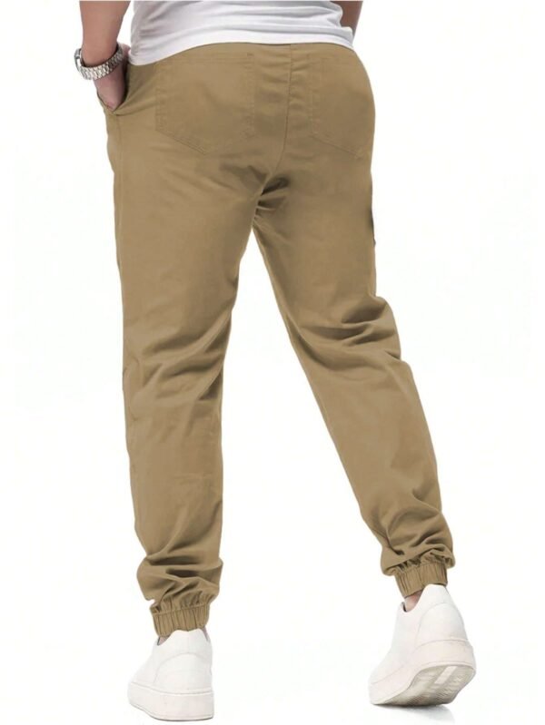 Pantalones Jogger Con Cordón Y Bolsillos Inclinados Sueltos - Imagen 2