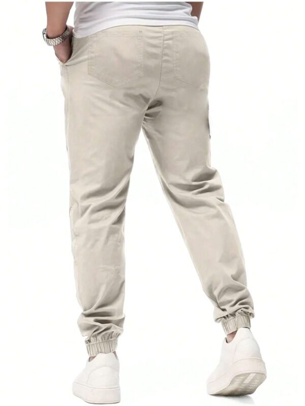 Pantalones Jogger Con Cintura Elástica Y Bolsillos Inclinados - Imagen 2