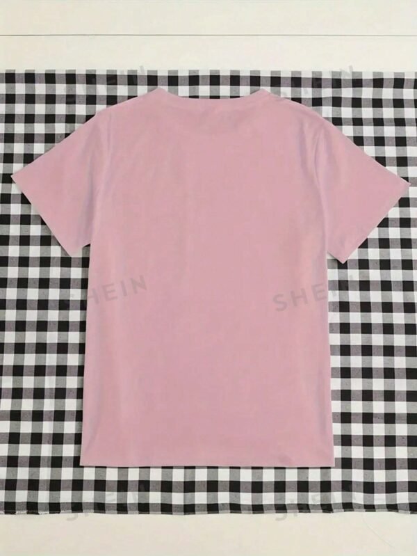 Camiseta casual diaria de moda con estampado de corazón - Imagen 3