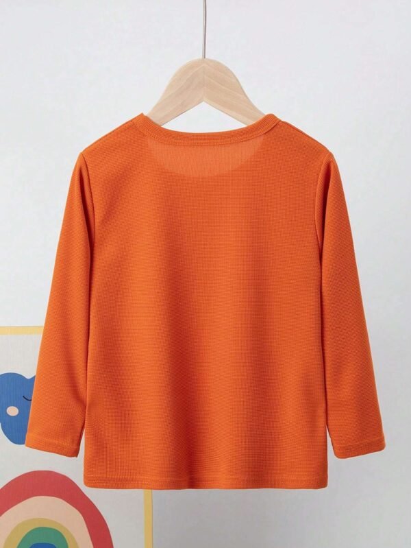 Camiseta térmica de manga larga y textura de gofre para niño - Imagen 3