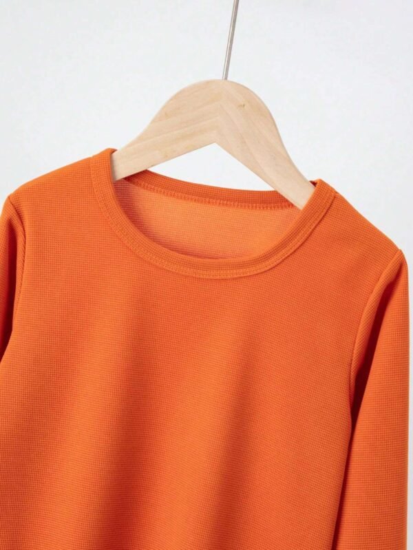 Camiseta térmica de manga larga y textura de gofre para niño - Imagen 2