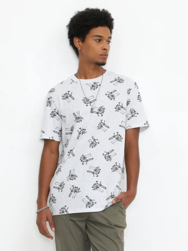 Playera Manga Corta Bong Gris