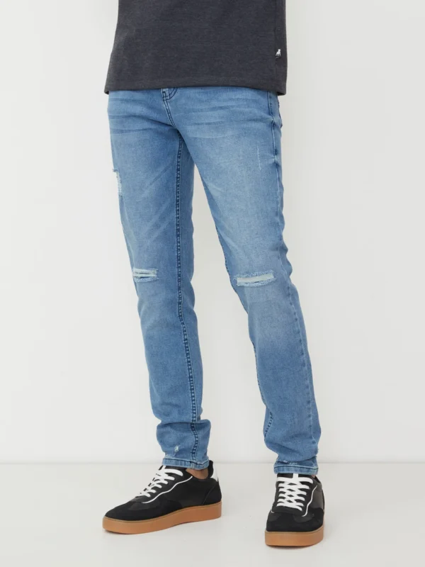 Jeans Skinny Tapered Azul Claro