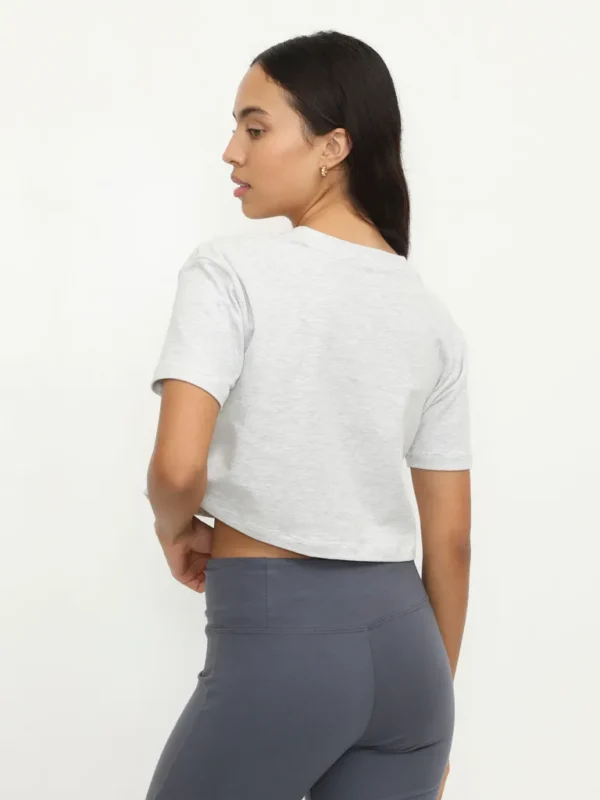 Playera Crop Jaspe - Imagen 2
