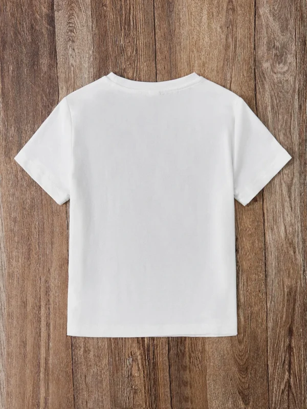 Camiseta De Manga Corta Con Cuello Redondo Para Niñas - Imagen 3