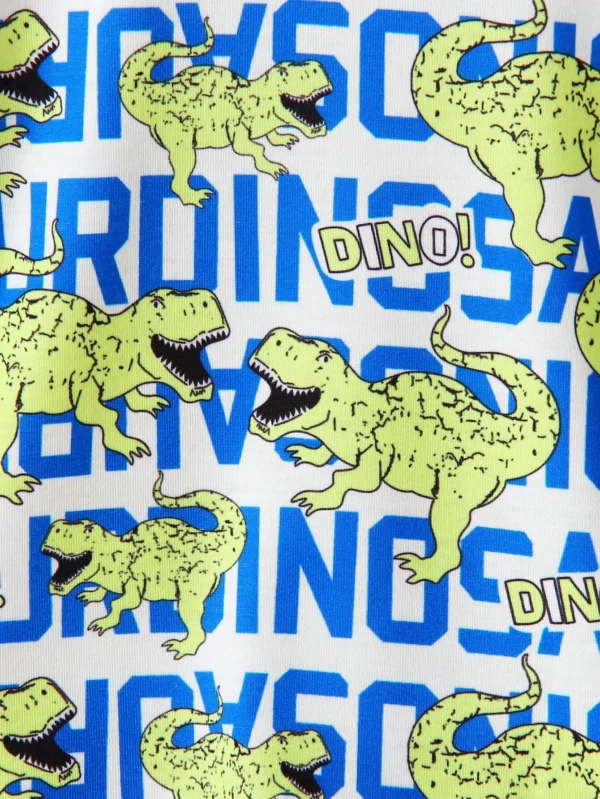 Camiseta De Estampado De Carta Y Dinosaurio Para Niños - Imagen 2