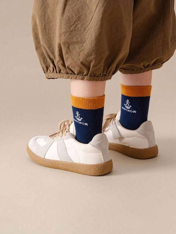 5 Pares De Calcetines Para Niños, Calcetines Para Niños, Calcetines A Media Pantorrilla - Imagen 3