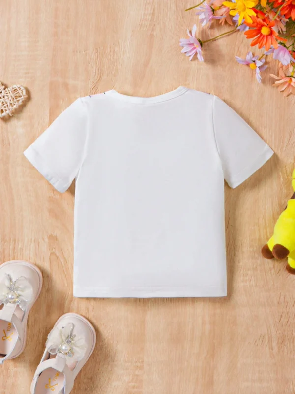 Camiseta Bebé Niña Manga Corta Estampado Jirafa - Imagen 2