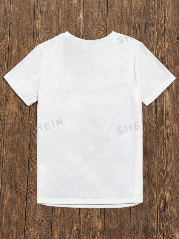Camiseta Manga Corta Con Cuello Redondo Y Estampado - Imagen 3