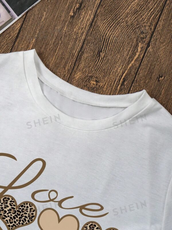 Camiseta Manga Corta Con Cuello Redondo Y Estampado - Imagen 2