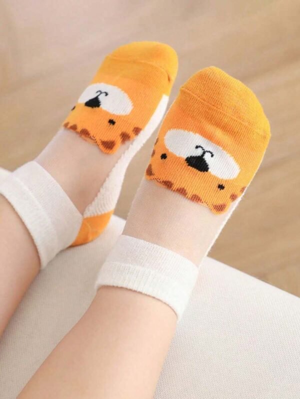 5 Pares Calcetines Infantiles De Dibujos Animados Transpirables Suaves Y Cómodos - Imagen 3