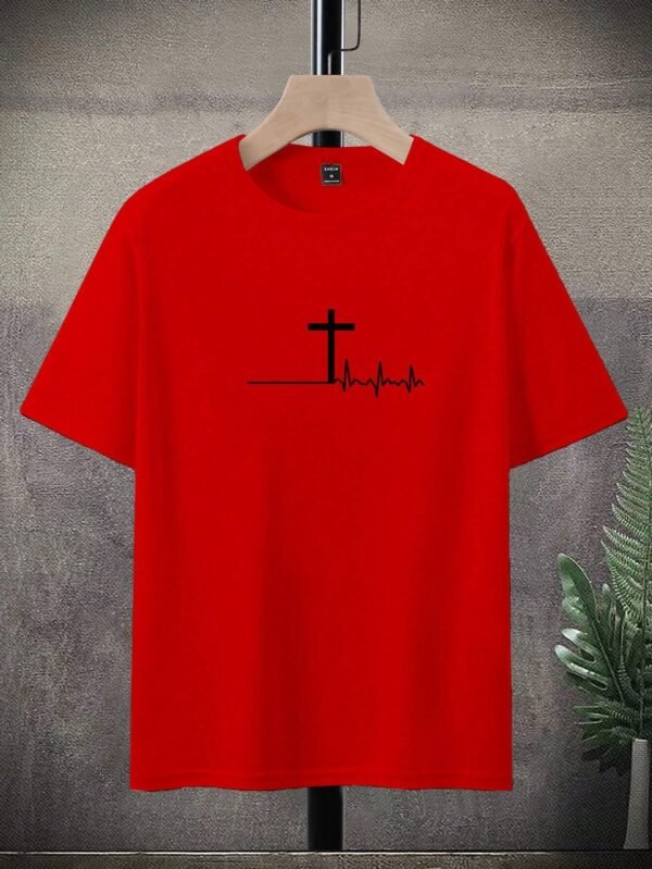 Playera casual de manga corta con cuello redondo
