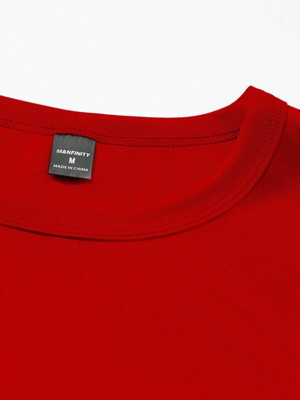 Playera casual de manga corta con cuello redondo - Imagen 2