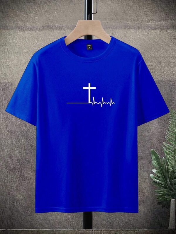 Playera casual de verano para hombre con cuello redondo