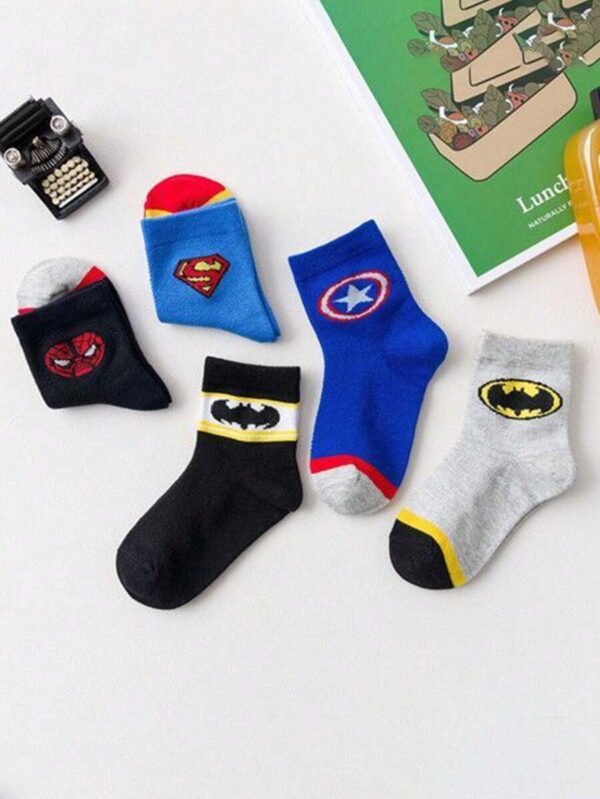 5 pares de calcetines de media caña con diseño de Spider-Man - Imagen 3