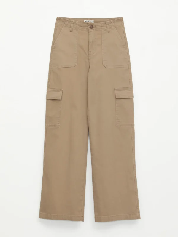 Pantalón Cargo Recto Moka