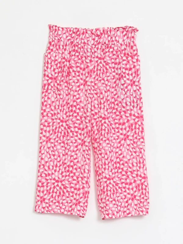 Pantalón Recto Full Print Rosa