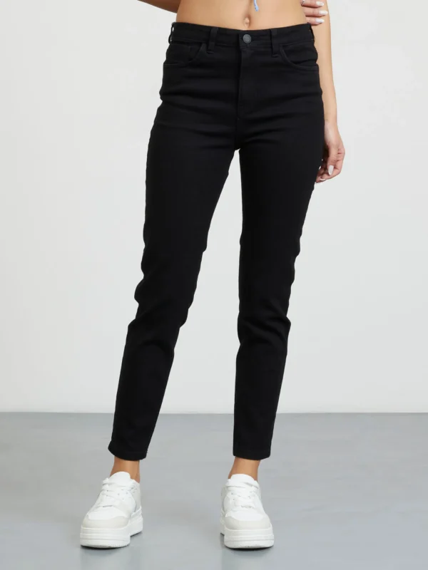 Jeans Mom Slim Negro