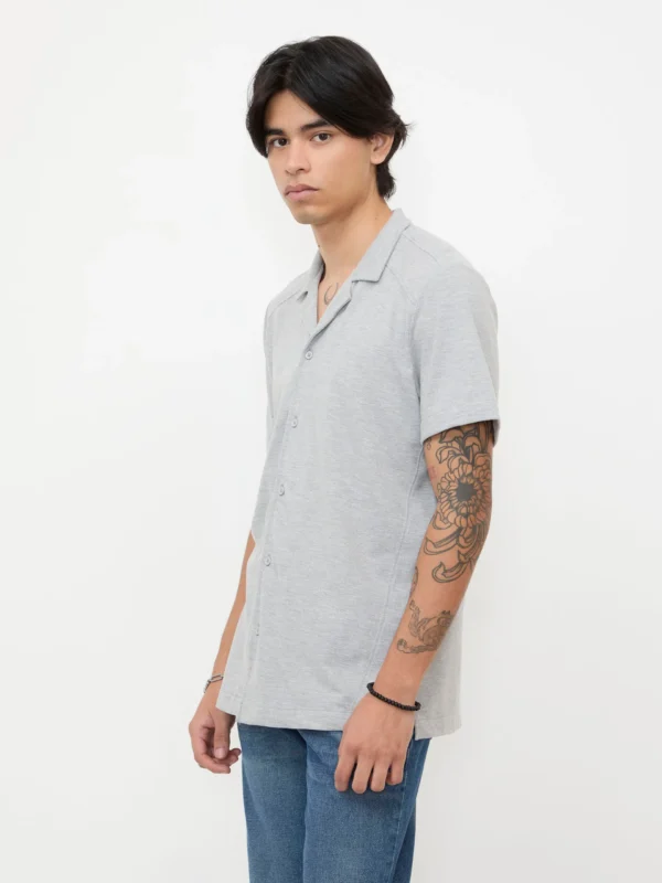 Camisa Manga Corta Gris