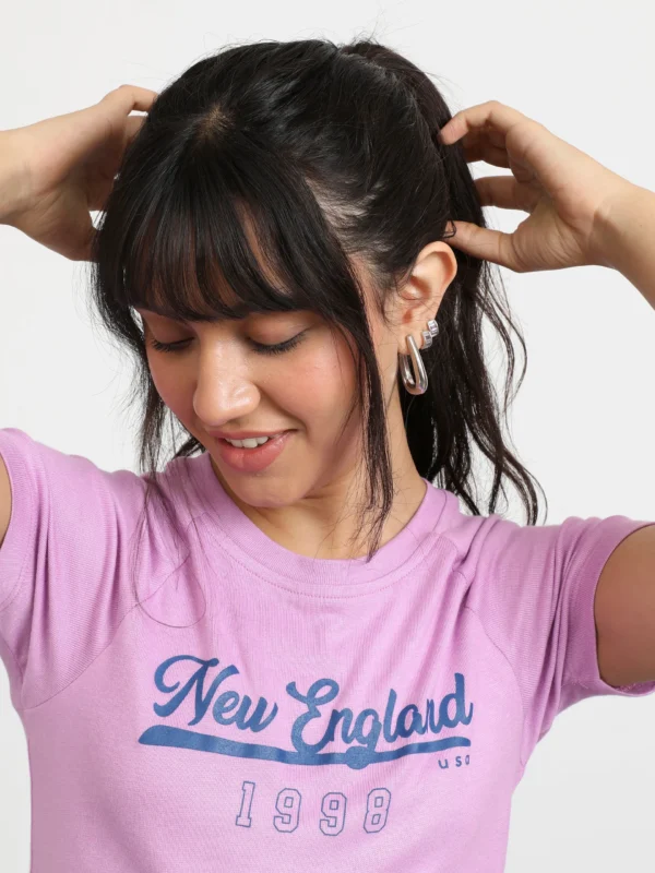 Playera Manga Corta Raglán Estampada - Imagen 3